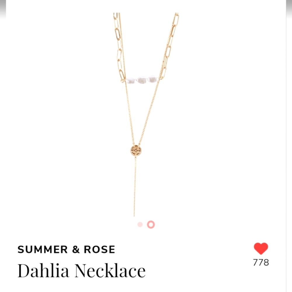 💖💖 Summer & Rose Dahlia Necklace